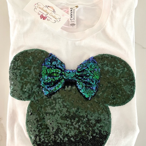 EUC Disney Sequin Minnie Shirt - Small - Picture 1 of 6